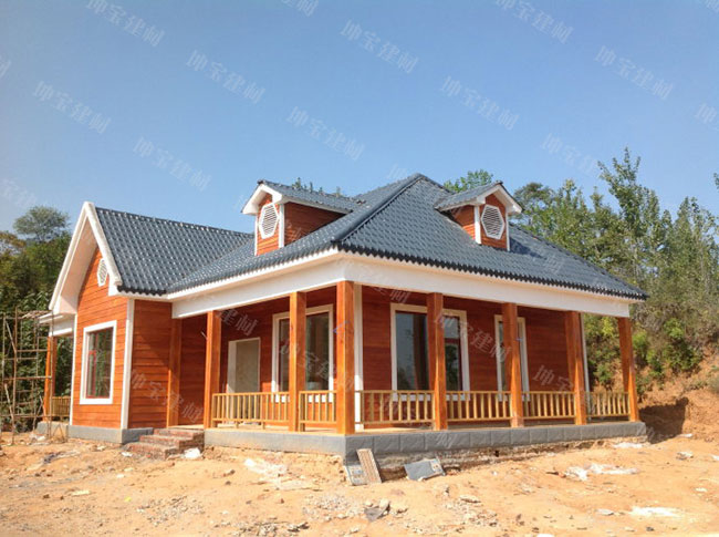 你正想建房嗎?造價30萬的樹脂瓦輕鋼別墅是不錯的選擇!