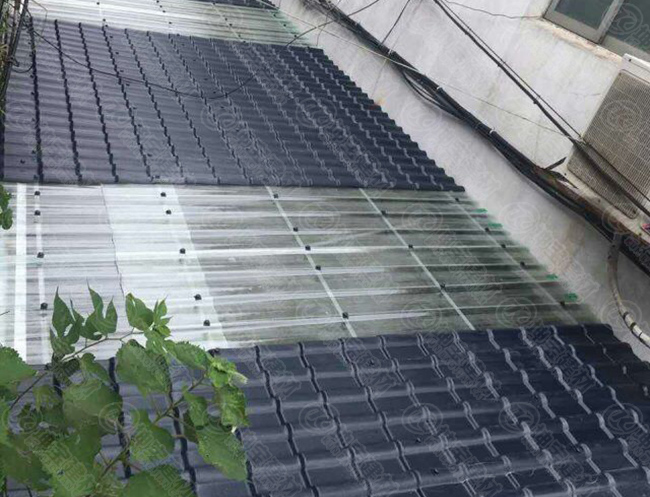 合成樹脂瓦半透明采光遮陽棚